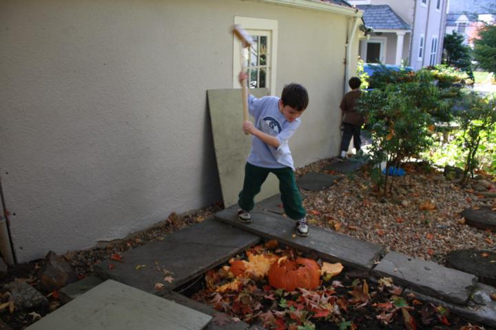 Jonathan smashing pumpkins