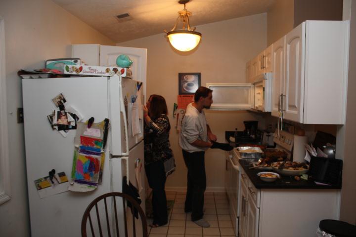 Rosey Cooking dinner