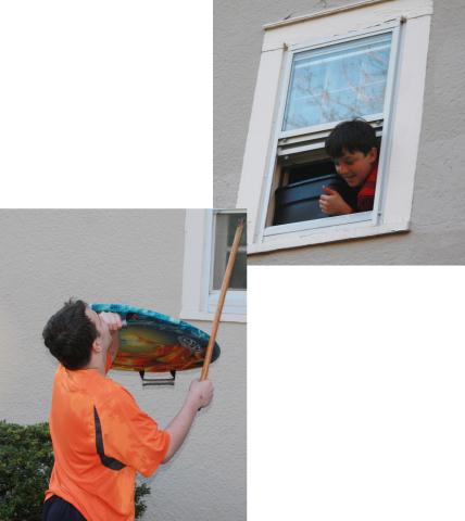 Dropping a water baloon