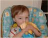 Jonathan eats a banana
