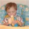 Jonathan eats a banana