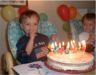 Jonathan gets ready to blow out the candles.