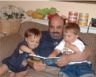 Jonathan, Dad and Robert read