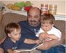 Jonathan, Dad and Robert read