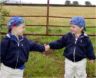 Jonathan and Robert hold hands
