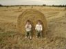 Jonathan and Robert by the hay