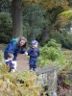 Nancy, Robert and Jonathan by a little waterfall