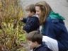 Nancy, Jonathan and Robert look at the ducks