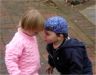 Robert tries to give Danielle a kiss