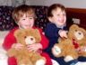 Oberammergau - Robert and Jonathan hold Teddies