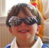 Jonathan plays with bubbles (bug-eyes)