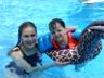 Jensine and Jonathan in the pool