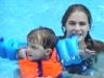 Robert and Jensine in the pool