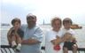 Jonathan, Ian,  Nancy & Robert with the Statue of Liberty
