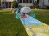 The new water slide gets a try