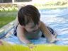 Robert finishes his slide