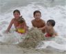 Ofek, Amit, Arad and Jonathan at Jones beach