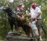 The statue of Balto in Central Park
