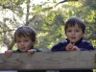Robert and Jonathan on a bridge over the gorge