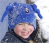 Robert throws snow at daddy - It makes him smile