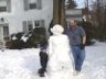 Jonathan & Dad build a snow man
