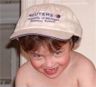 Robert wears Dad's hat - And he won't give it back
