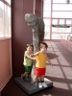 Jonathan and Robert by an Apatosaurus femur