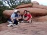 Atop a sand stone mound at Arches