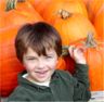 Robert by the pumpkin cart