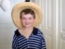 Robert wears Grandma's hat