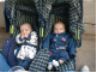 Robert and Jonathan in the pushchair