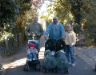 The daddies take their babies for a walk