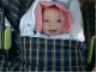 Jonathan wrapped up and smiling