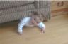 Jonathan crawls backwards&nbsp;
