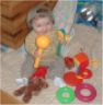 Robbie with a rattle