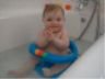Robert clapping in the tub